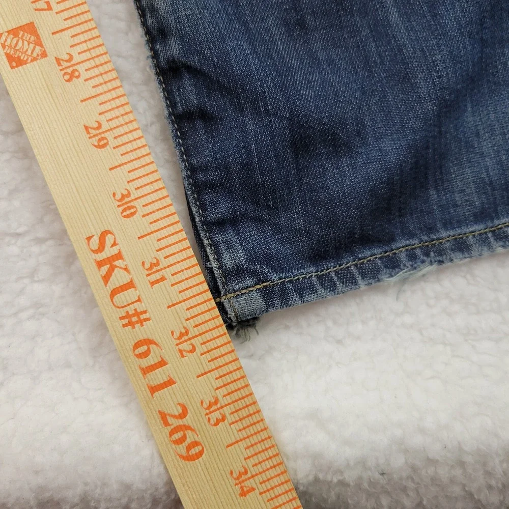 Thrashed Lucky Brand 363 Vintage Straight Candiani‎ 42 x 32 Cotton Blend READ***
